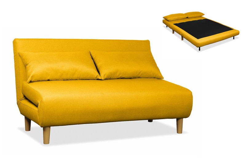 Sofá-cama SOLO de 2 lugares Mostarda Sofá-cama SOLO de 2 lugares Mostarda