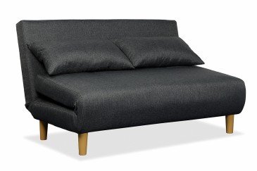 Sofá cama de 2 Plazas tapizado en color Gris oscuro