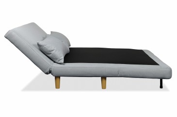 Sofá cama de 2 Plazas tapizado en loneta de color Gris claro al MEJOR PRECIO