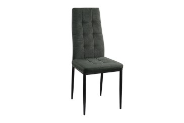 Conjunto de 6 sillas tapizadas en elegante tela de Color Gris oscuro  y robusta estructura metálica