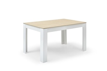 Mesa de salón - comedor extensible 40 - 190 cm.  en Roble y Blanco