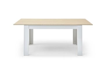 Mesa de salón - comedor extensible 40 - 190 cm.  en Roble y Blanco