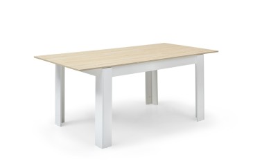 Mesa de salón - comedor extensible 40 - 190 cm.  en Roble y Blanco