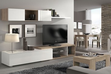 Living - Mesa de sala de jantar KENDRA Carvalho canadiano extensível 140 - 190 cm.