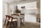 Mesa de jantar extensível ASTRID Cimento e Branco Mesa de jantar extensível ASTRID Cimento e Branco