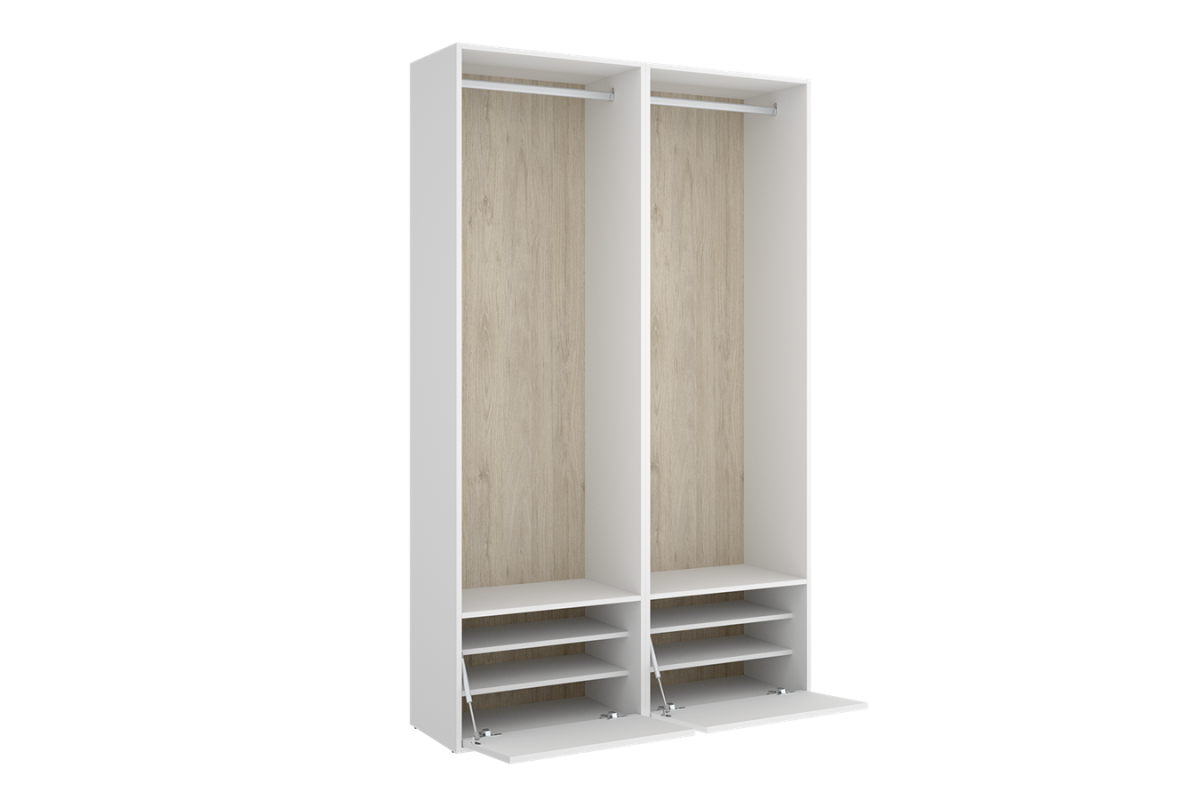 Módulo vestiário SUIT 120 cm 2 Espaços + 2 Sapateiras Módulo vestiário SUIT 120 cm 2 Espaços + 2 Sapateiras