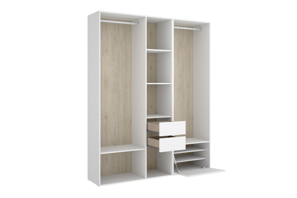 Módulo vestiário SUIT 158 cm 7 Espaços + 2 Gavetas + Sapateira Módulo vestiário SUIT 158 cm 7 Espaços + 2 Gavetas + Sapateira