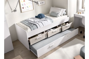 Cama doble Juvenil con 3 cajones LEKA
