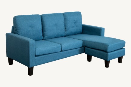 Sofá de design reversível Chaiselongue cor azul ao MELHOR PREÇO