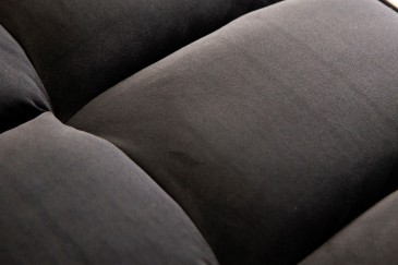 Sofá cama tapizado en microfibra de color negro al MEJOR PRECIO