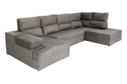 Sofá chaiselonge Rinconera convertible en Cama COOPER Gris al MEJOR PRECIO