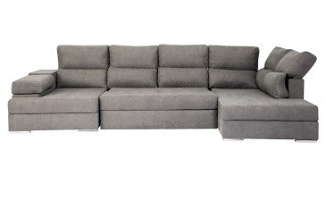 Sofá chaiselonge Rinconera convertible en Cama COOPER Gris al MEJOR PRECIO