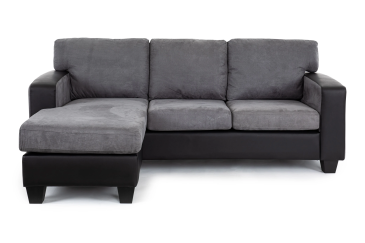 Sofá Chaiselongue Design 3P reversível em cor CINZA escuro ao MELHOR PREÇO