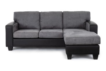 Sofá Chaiselongue de Diseño 3P reversible en color GRIS oscuro al MEJOR PRECIO