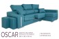 Chaiselongue Direito OSCAR Dino Turquesa Chaiselongue Direito OSCAR Dino Turquesa