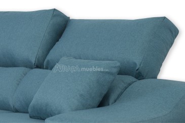 Sofá chaise lounge OSCAR em cor turquesa ao MELHOR PREÇO