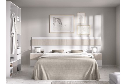 Dormitorio (Cabecero + 2 Mesitas con 2 cajones) al mejor precio