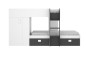 Cama Tren GROE Blanco/Grafito (Reversible) Cama Tren GROE Blanco/Grafito (Reversible)