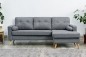 Chaise Longue ALVIN Cinzento Claro Reversível Chaise Longue ALVIN Cinzento Claro Reversível