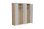 Roupeiro de 4 portas KIARA 196 cm Carvalho e Branco Roupeiro de 4 portas KIARA 196 cm Carvalho e Branco