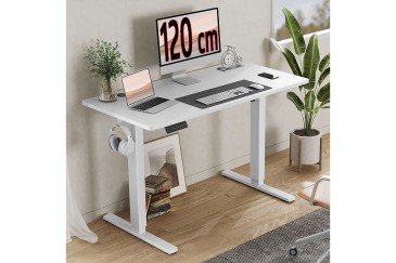 Mesa escritório elevável 120x60 (Altura 73-118 cm)