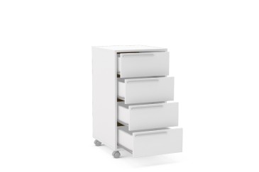 Secretária pedestal 4 gavetas MAIA com rodízios