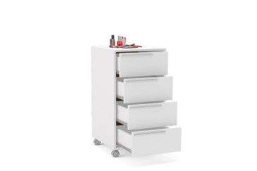 Secretária pedestal 4 gavetas MAIA com rodízios