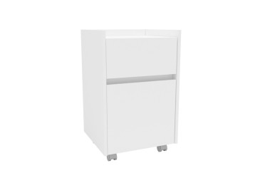 Cómoda cajonera LIBERDADE branca com rodas