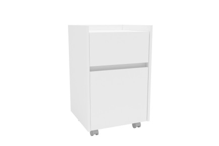 Cómoda cajonera LIBERDADE branca com rodas