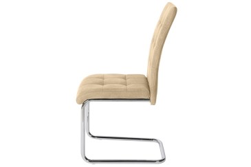 Conjunto de 4 sillas tapizadas en elegante tela de Color Beige