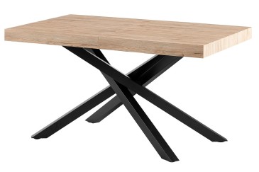 Mesa extensible de salón 140/180x90 con patas metálicas al MEJOR PRECIO