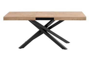Mesa extensible de salón 140/180x90 con patas metálicas al MEJOR PRECIO