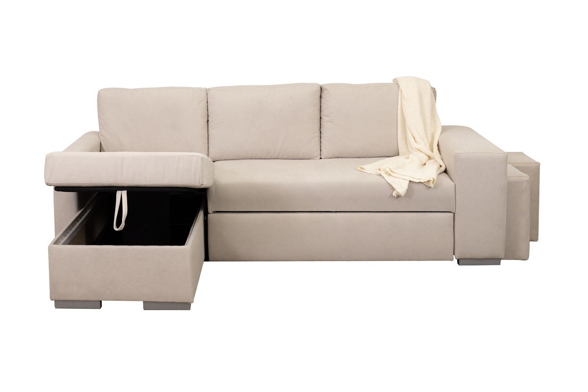 Sofá chaiselongue cama Moscú beige 236 cm | Atrapamuebles