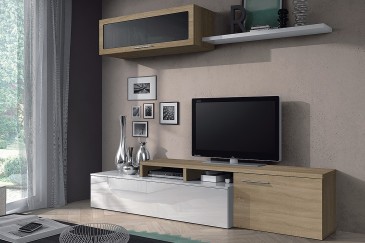 Mueble de salón - comedor moderno NEXUS Roble al MEJOR PRECIO