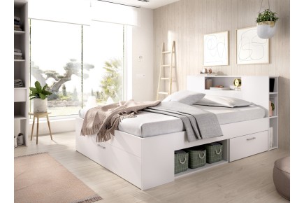 LANKA Cama juvenil compacta 150X190 Branco
