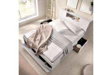 Cama compacta LANKA 150 Blanca