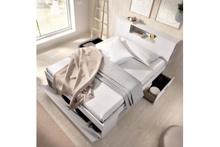 Cama compacta LANKA 150 Blanca