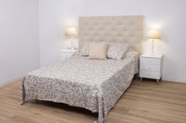 Cabeceira Apolo em cinzento para camas até 160 cm