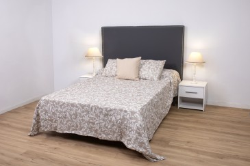 Cabeceira Apolo em cinzento para camas até 160 cm