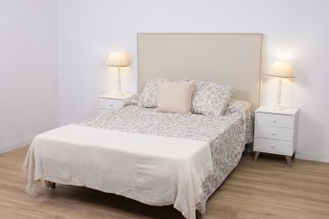 Cabeceira Apolo em cinzento para camas até 160 cm