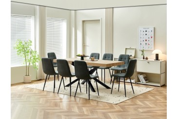 Mesa extensible de salón 140/180x90 con patas metálicas al MEJOR PRECIO