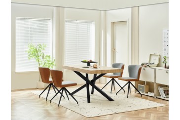 Mesa extensible de salón 140/180x90 con patas metálicas al MEJOR PRECIO