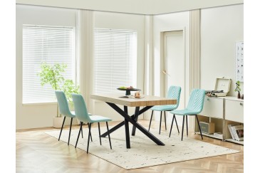 Mesa extensible de salón 140/180x90 con patas metálicas al MEJOR PRECIO