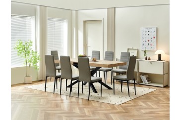 Mesa extensible de salón 140/180x90 con patas metálicas al MEJOR PRECIO