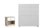 Pack AHORRO Cabecero Capitone Blanco 100 + 1 Mesita COOPER Pack AHORRO Cabecero Capitone Blanco 100 + 1 Mesita COOPER