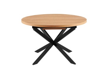 PACK Mesa JABKO Roble + 4 Sillas NORDIC Blancas