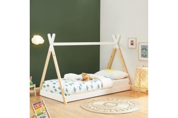 Cama con forma de cabaña + Colchón HR 90x190