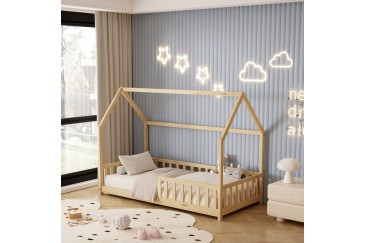 Cama con forma de cabaña + Colchón HR 90x190