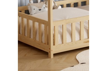 Cama con forma de cabaña + Colchón HR 90x190