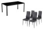 PACK Mesa RAINBOW + 4 cadeiras YURI Preto PACK Mesa RAINBOW + 4 cadeiras YURI Preto